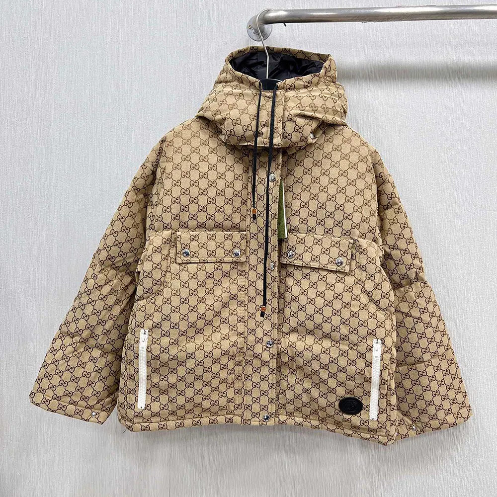 G*u*i women gg cotton canvas puffer jacket 717558z9aar2184