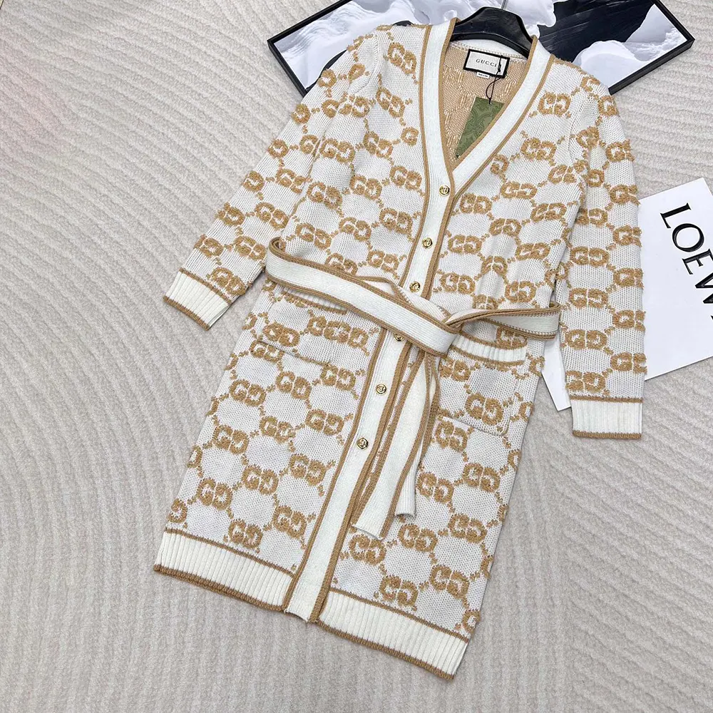 G*u*i women gg wool boucle jacquard cardigan ‎770060xkcna9273
