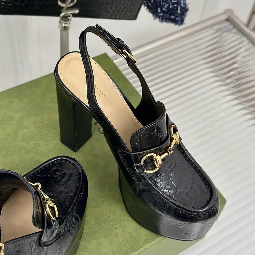 G*u*i women horsebit platform loafer slingback 805308aad4u1000
