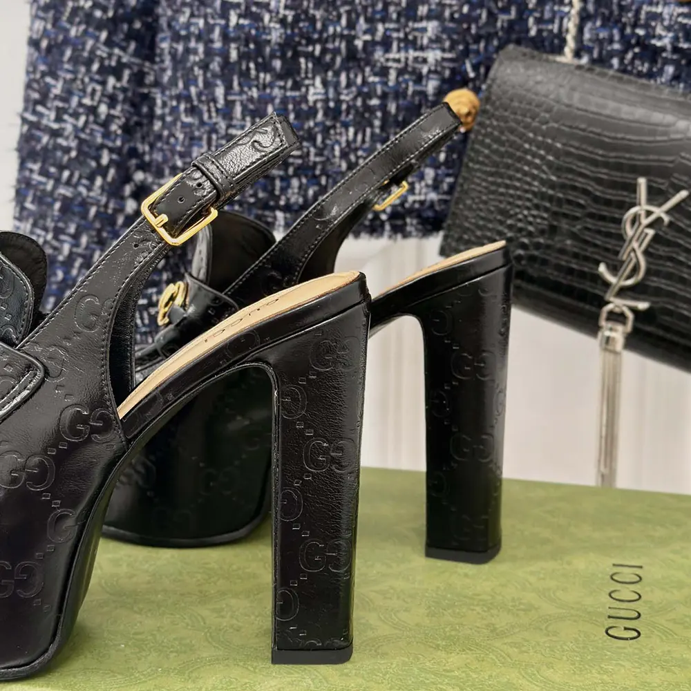 G*u*i women horsebit platform loafer slingback 805308aad4u1000