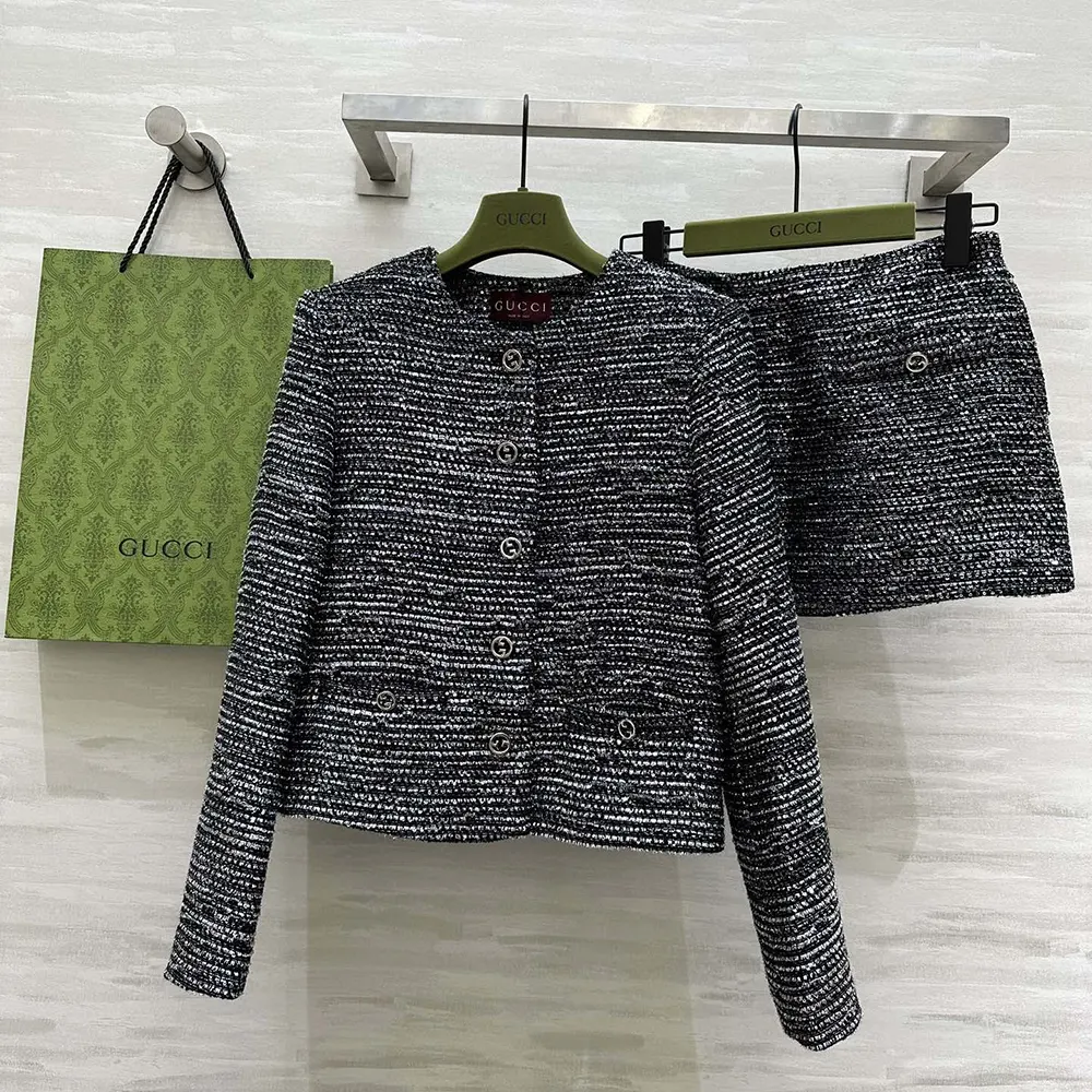 G*u*i women striped tweed lame jacket 789967zaq9n1138
