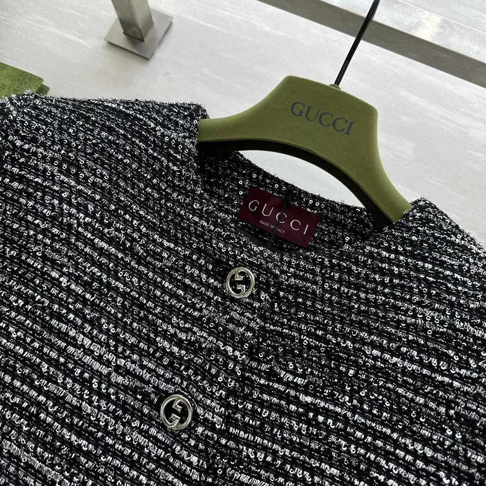 G*u*i women striped tweed lame jacket 789967zaq9n1138