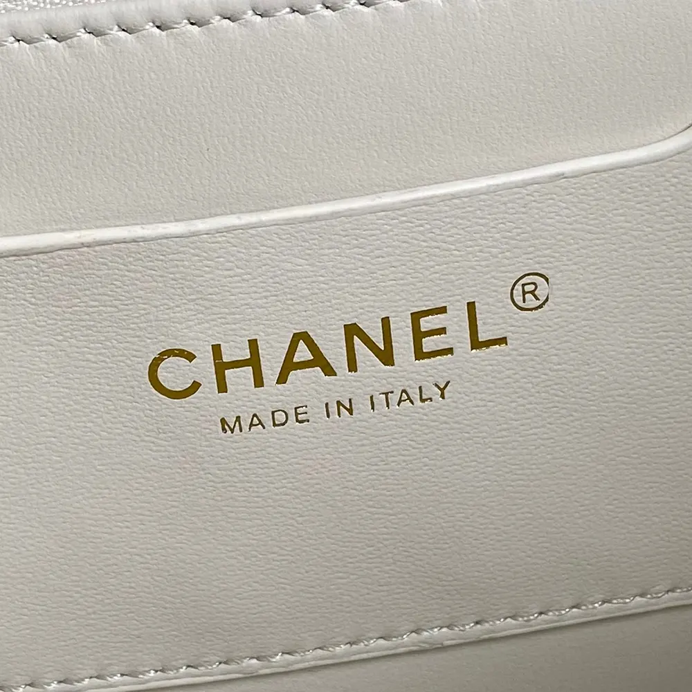 Chanel Women Small Tote Lambskin-Light Grey AS5036