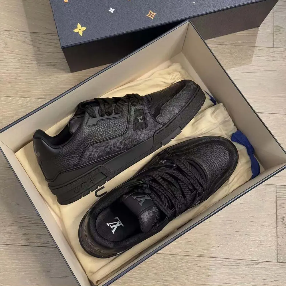 Louis Vuitton Unisex LV Trainer Sneaker-Black 1ADH4C