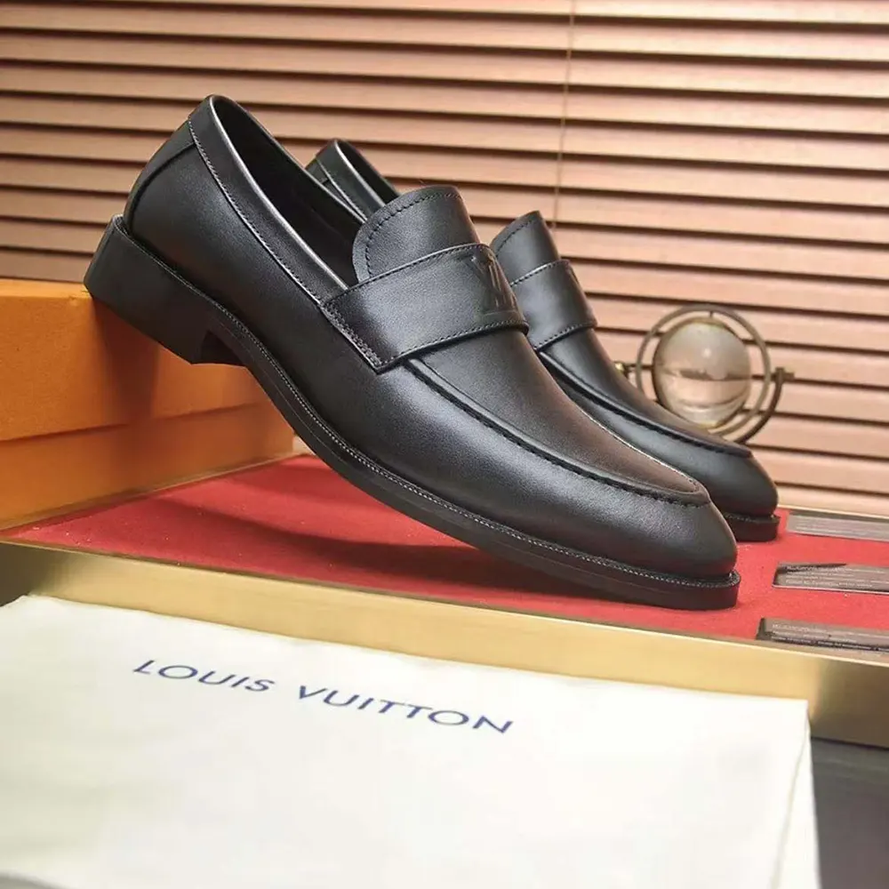 Louis Vuitton LV Men Earl Loafer Calf Leather-Black