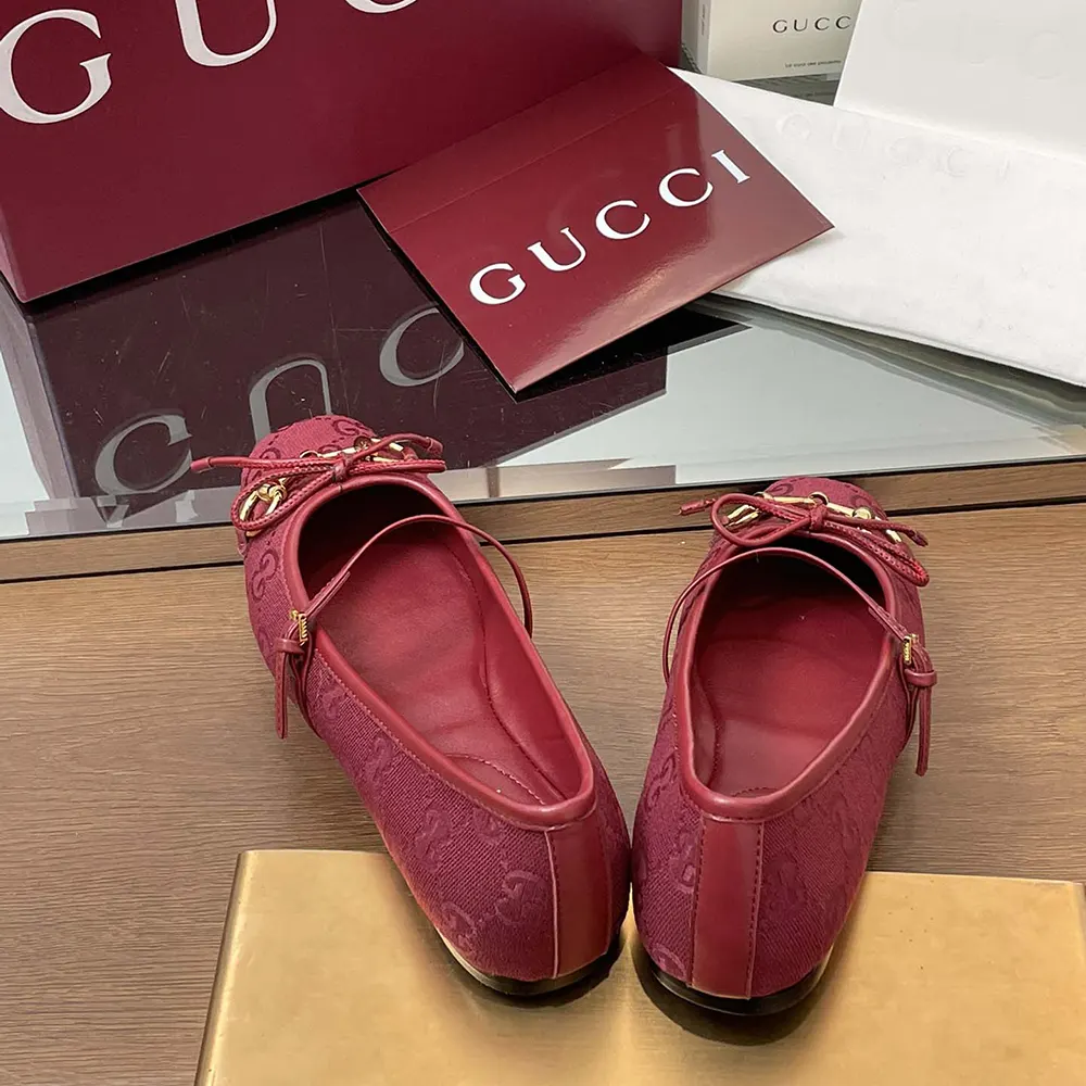 G*u*i women horsebit ballet flat-red ‎821220fad8f8546