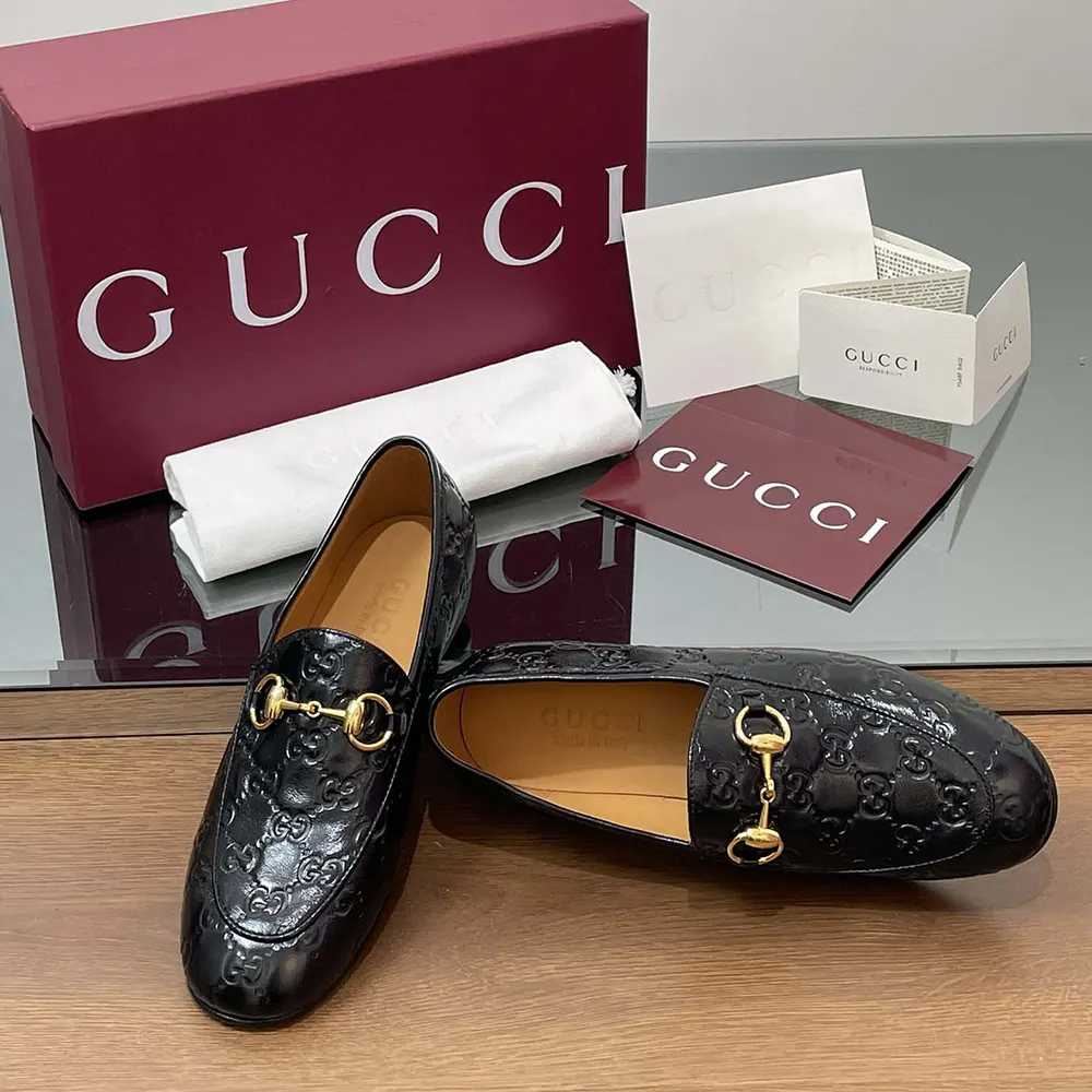 G*u*i women jordaan loafer black gg leather 786016aad6s1000