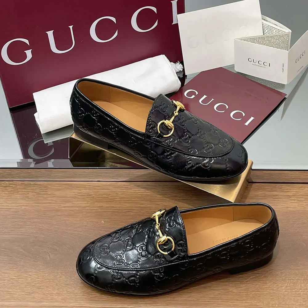 G*u*i women jordaan loafer black gg leather 786016aad6s1000