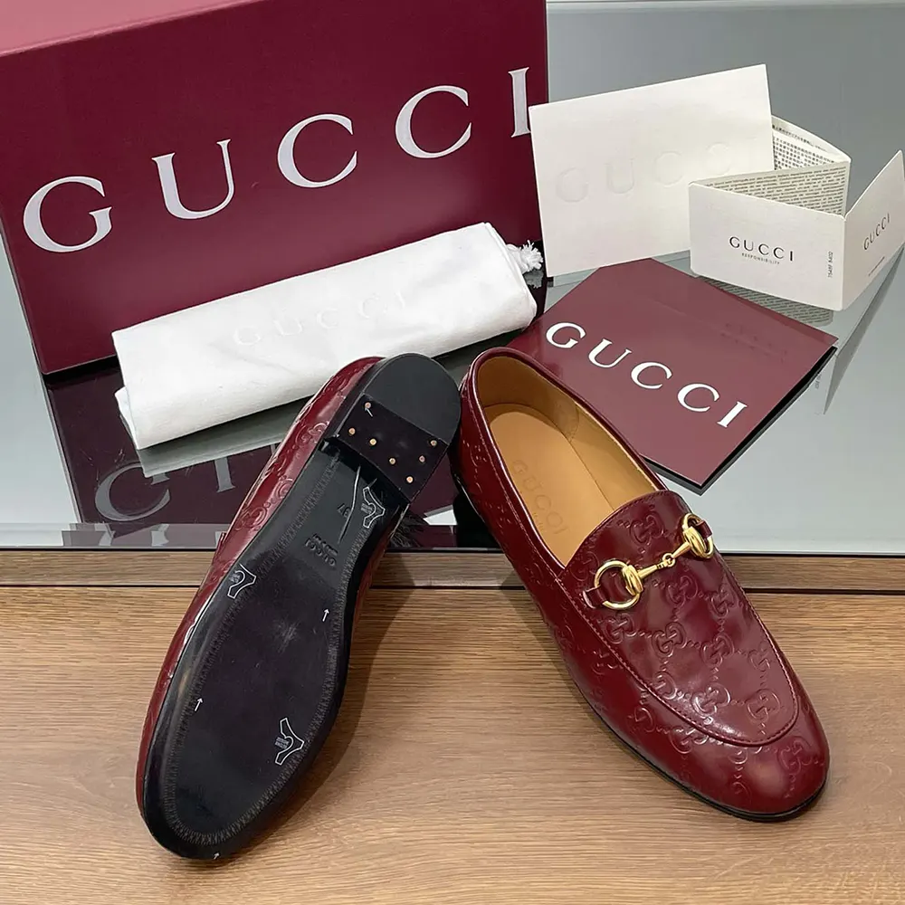 G*u*i women jordaan loafer red gg leather 786016aad6s6207
