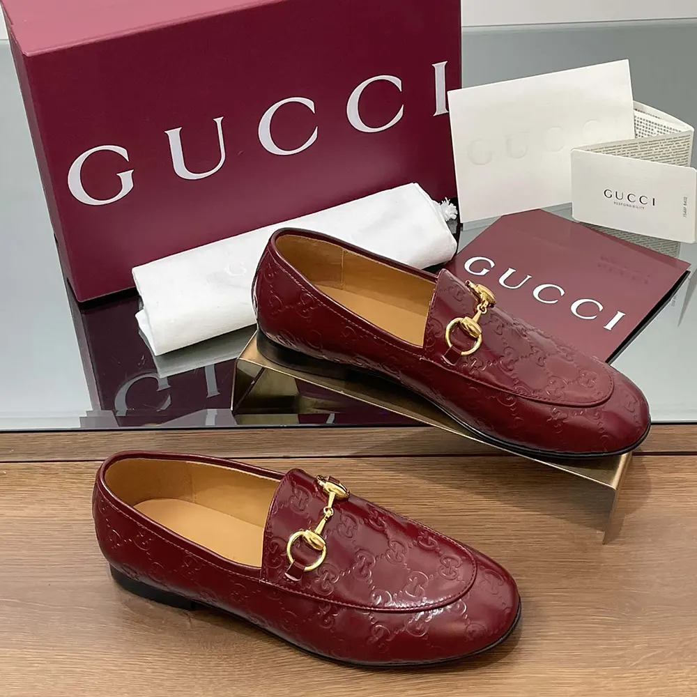 G*u*i women jordaan loafer red gg leather 786016aad6s6207