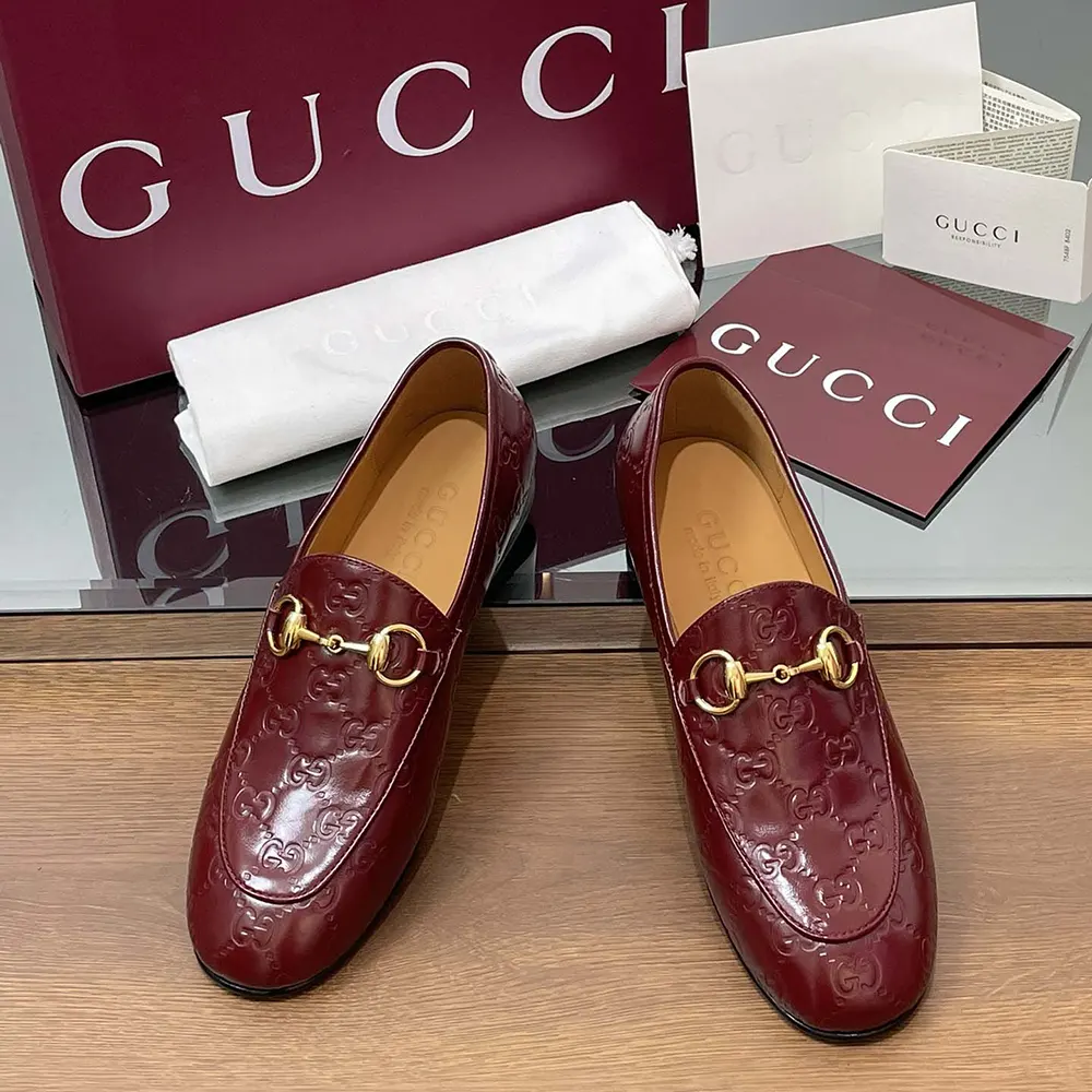 G*u*i women jordaan loafer red gg leather 786016aad6s6207
