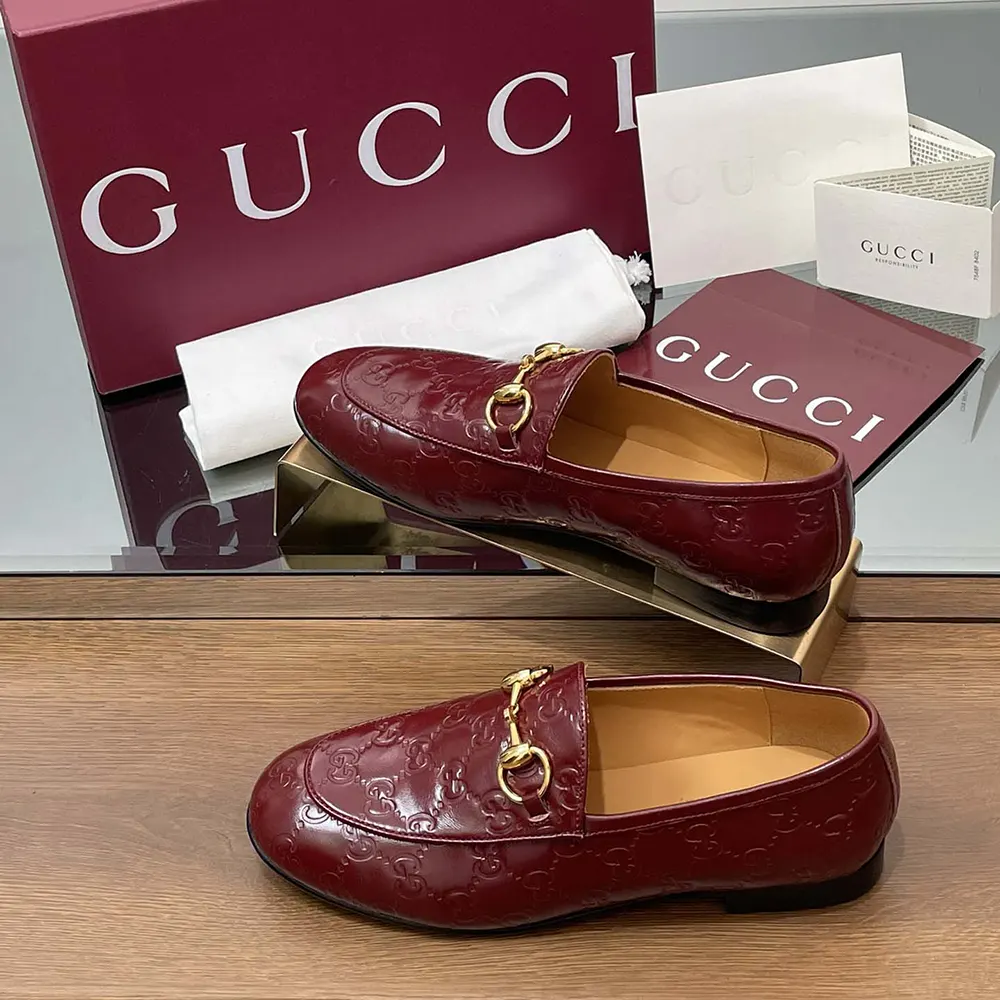 G*u*i women jordaan loafer red gg leather 786016aad6s6207
