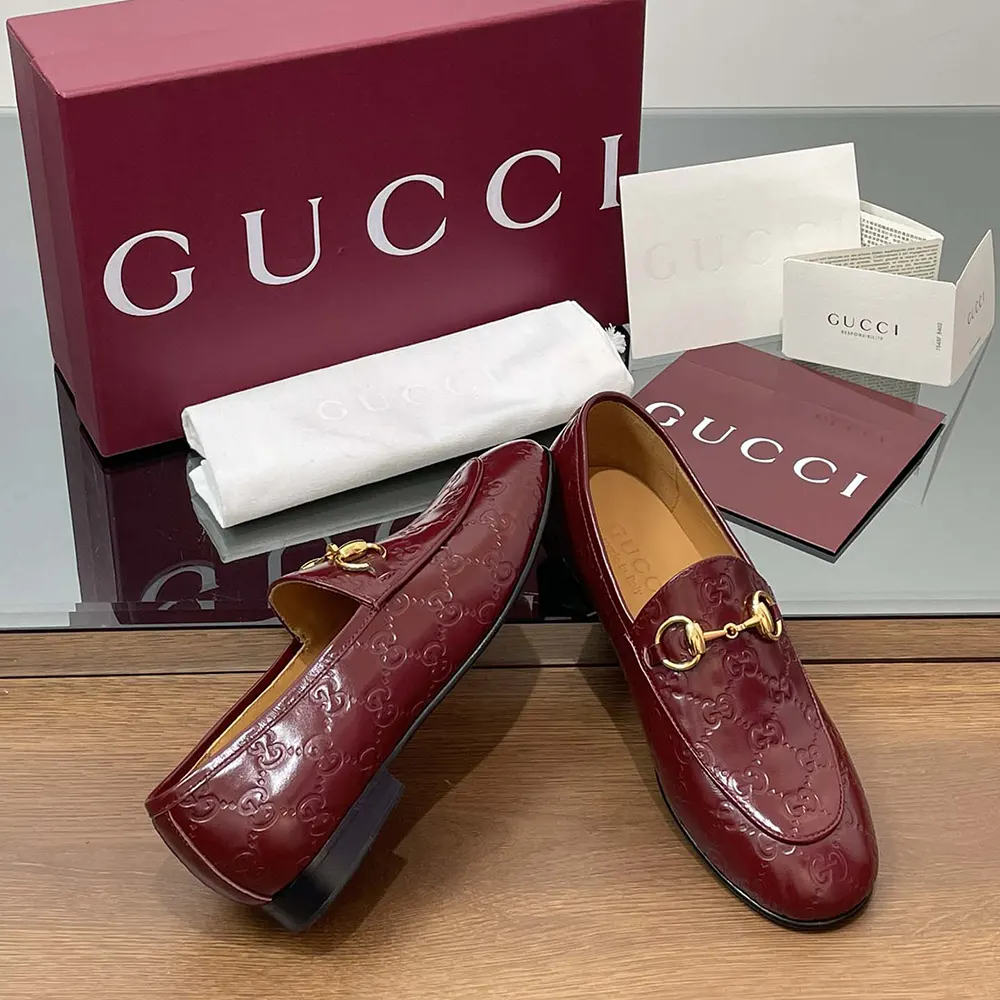 G*u*i women jordaan loafer red gg leather 786016aad6s6207