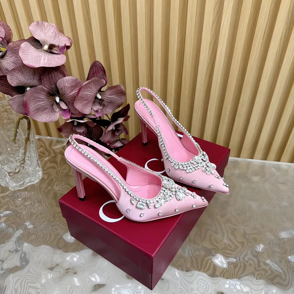 G*u*i women pump with crystals light pink satin 812192fad2v5741