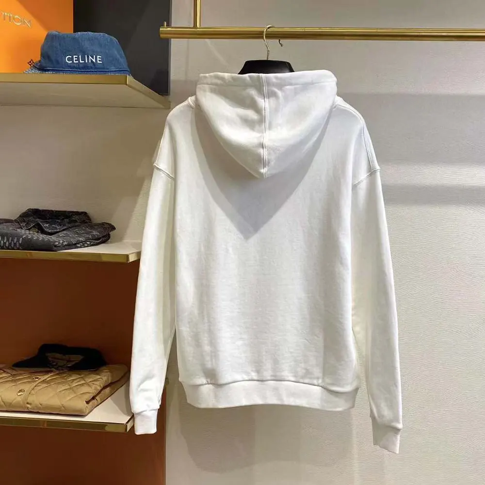 G*u*i men g 1921 logo print cotton hoodie-white
