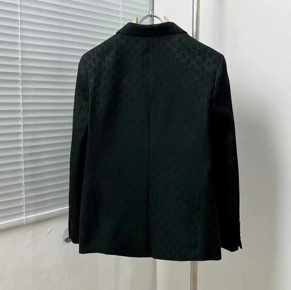 G*u*i men G*u*i checkered oversized blazer-black