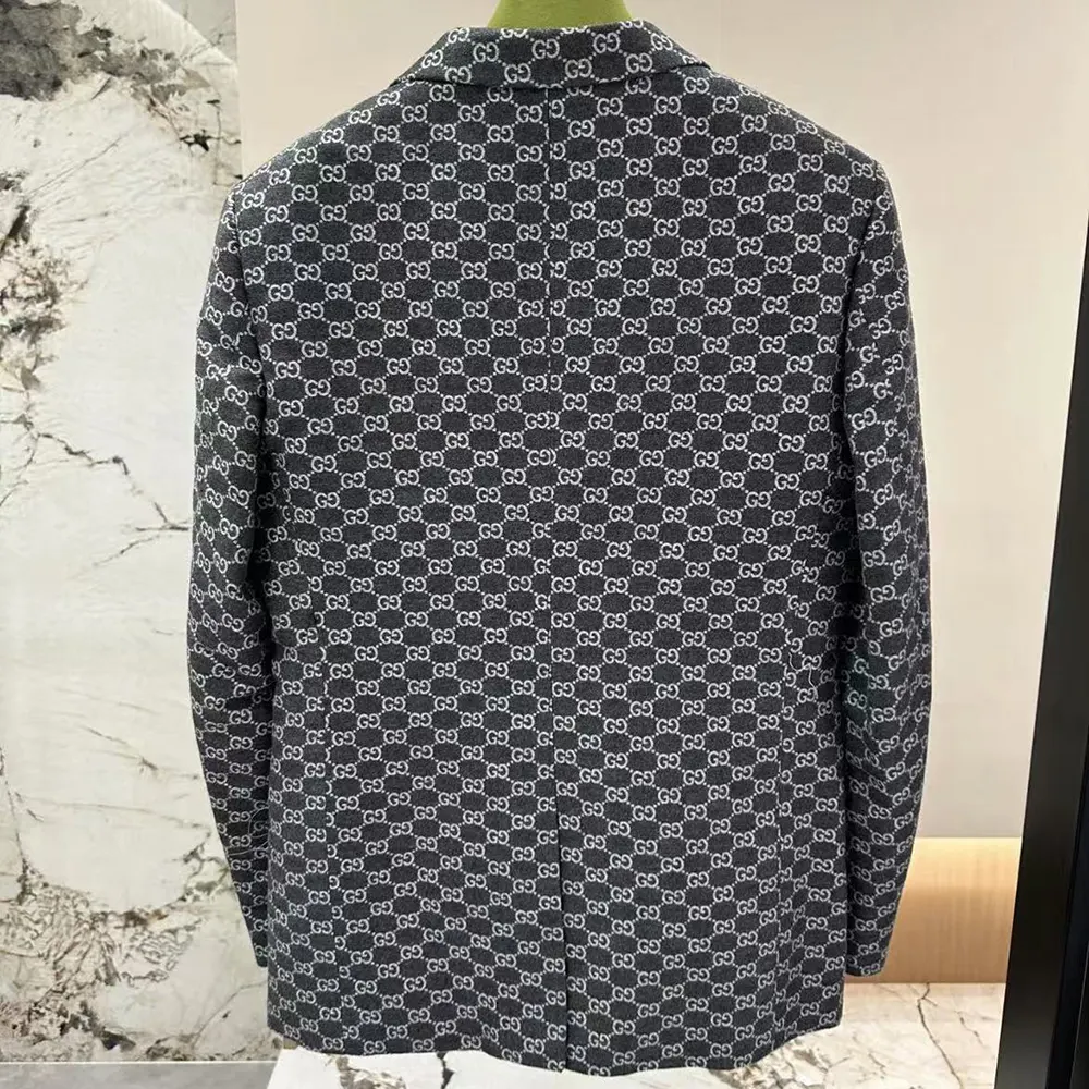 G*u*i men G*u*i classic silver wool blazer