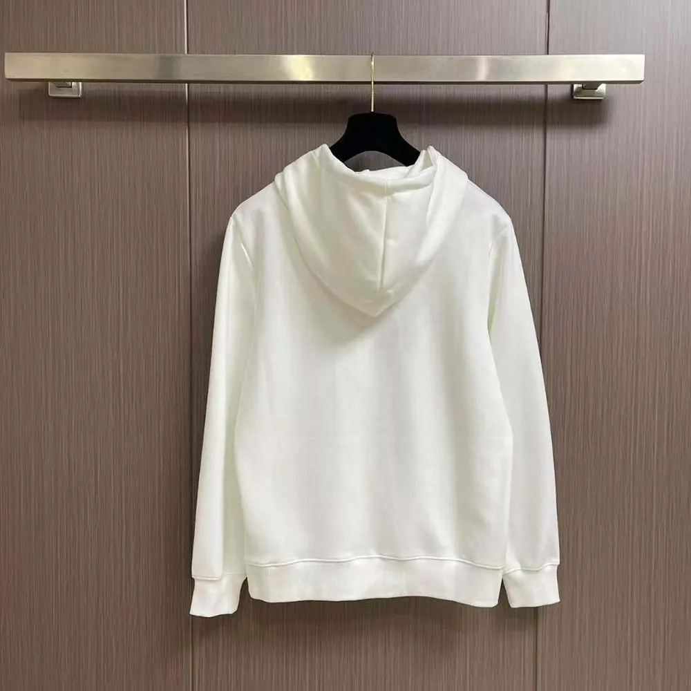 G*u*i men printed cotton jersey hooded sweatshirt-white