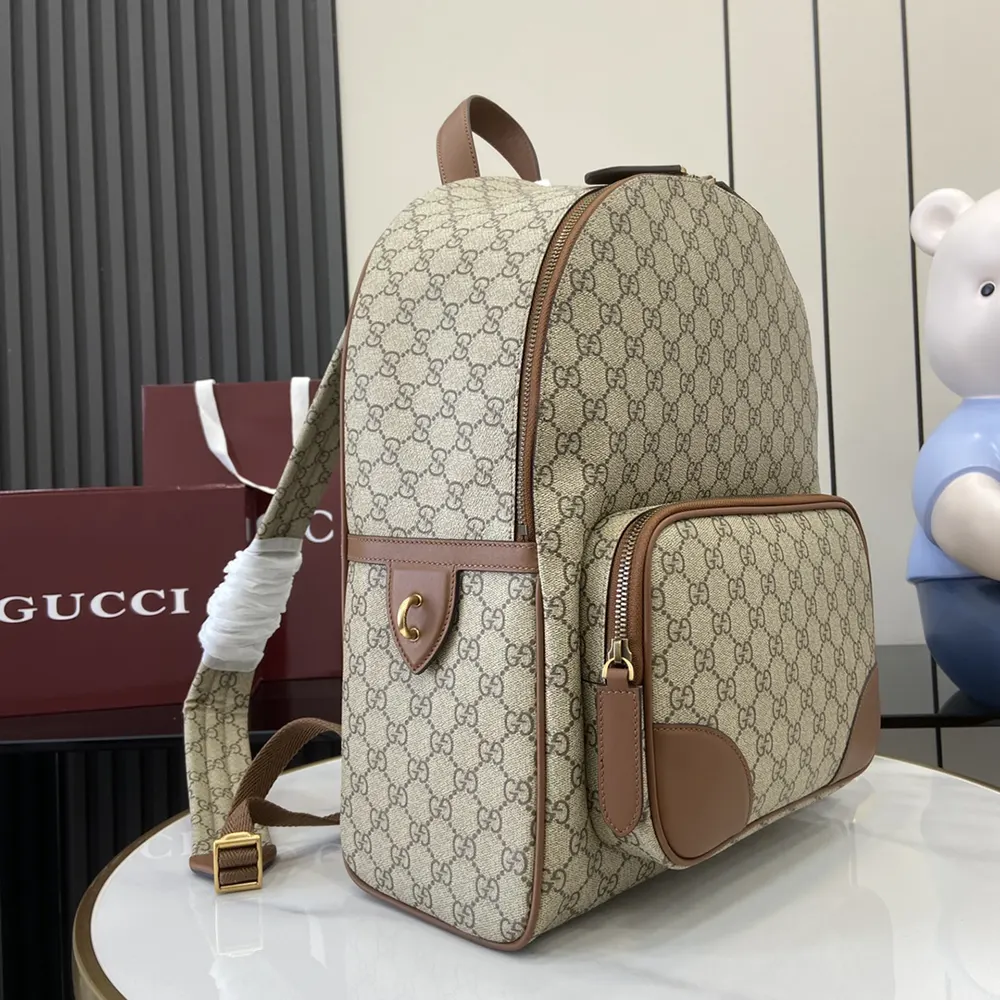G*u*i unisex gg emblem medium backpack-brown 821159faed39786