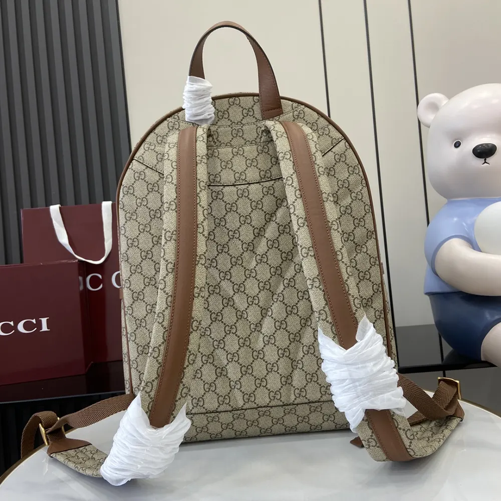 G*u*i unisex gg emblem medium backpack-brown 821159faed39786