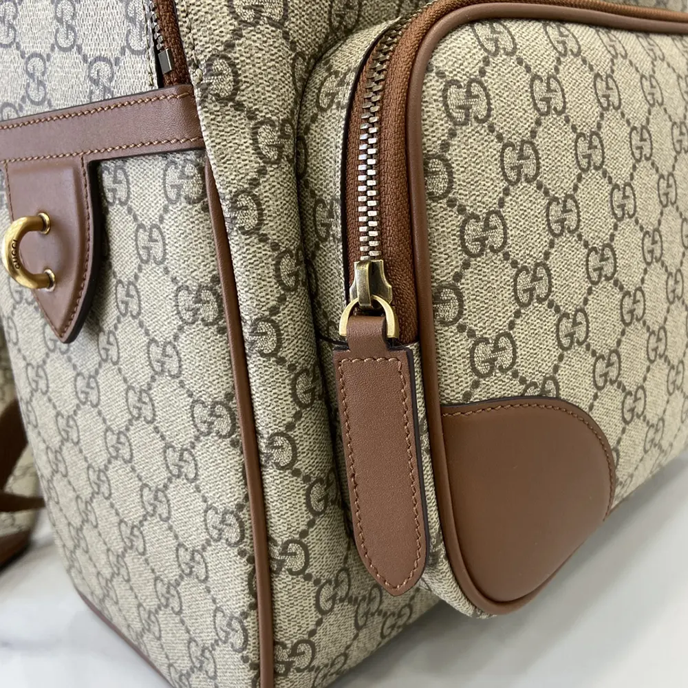 G*u*i unisex gg emblem medium backpack-brown 821159faed39786