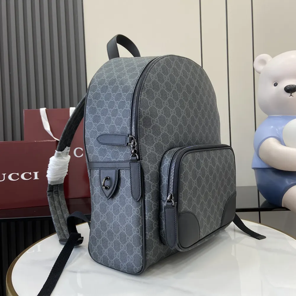 G*u*i unisex gg emblem medium backpack-gray 821159faed41000