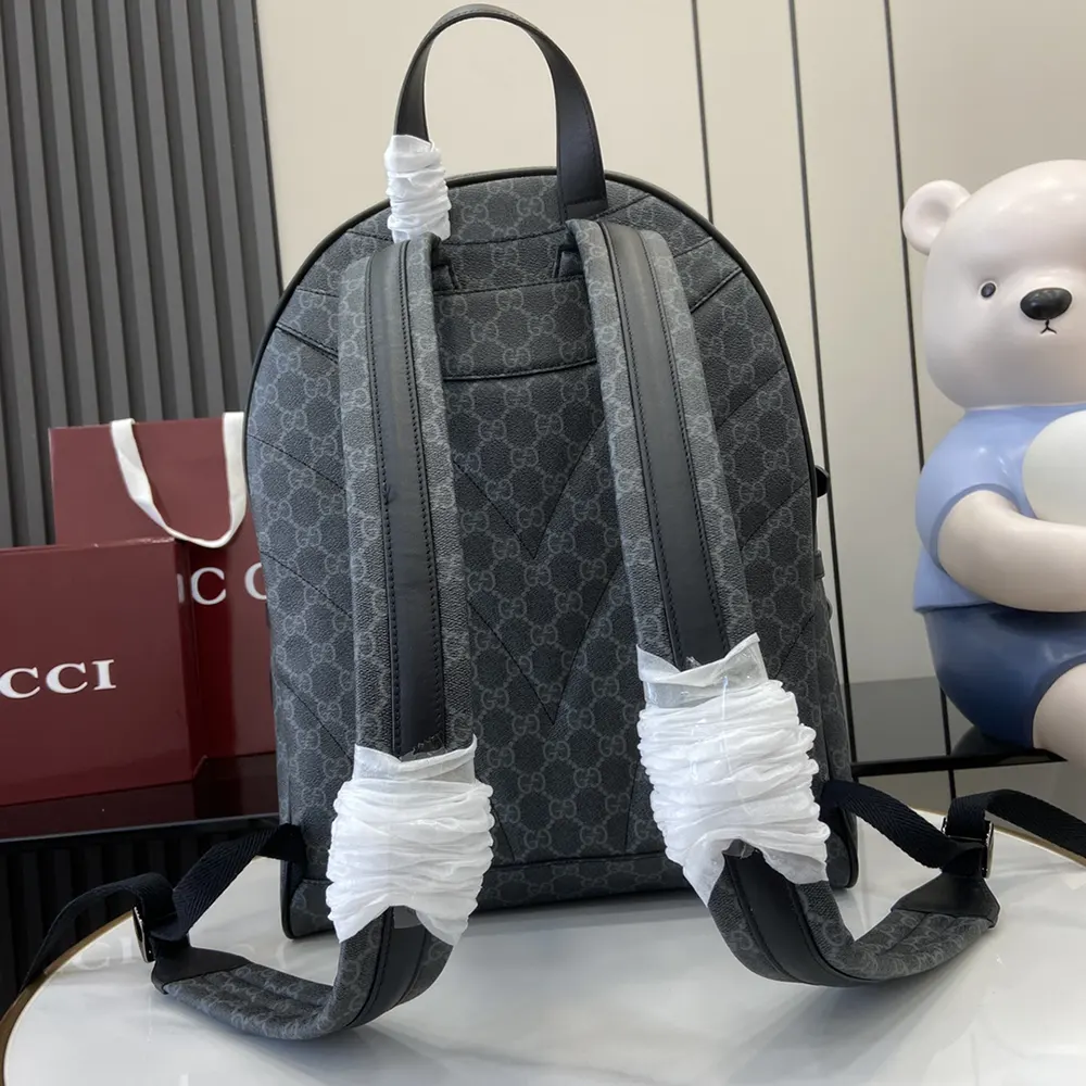 G*u*i unisex gg emblem medium backpack-gray 821159faed41000