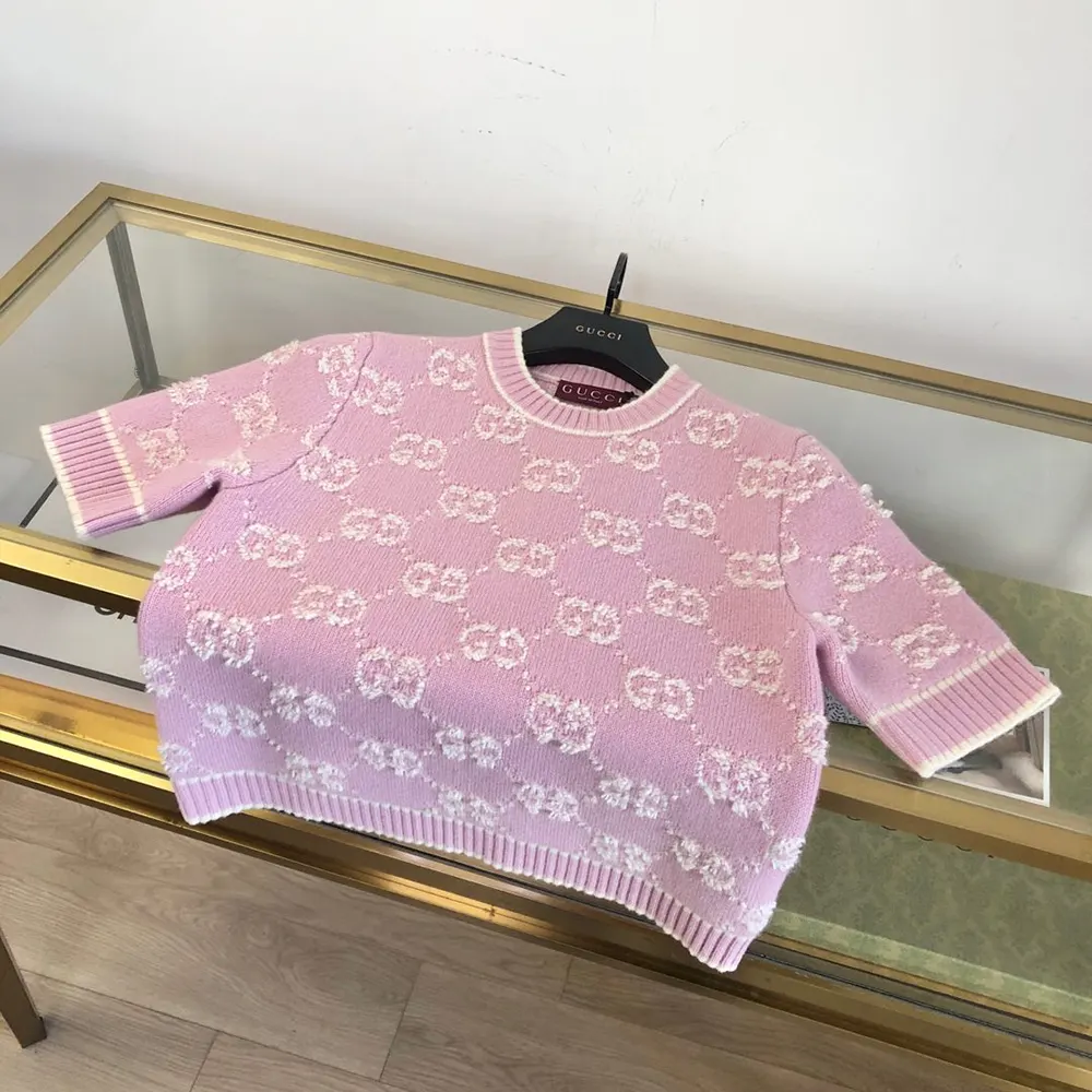G*u*i women gg wool boucle jacquard top 770059xkcna6011