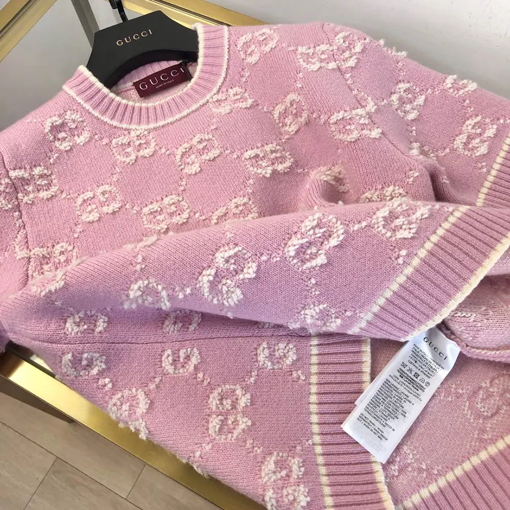 G*u*i women gg wool boucle jacquard top 770059xkcna6011