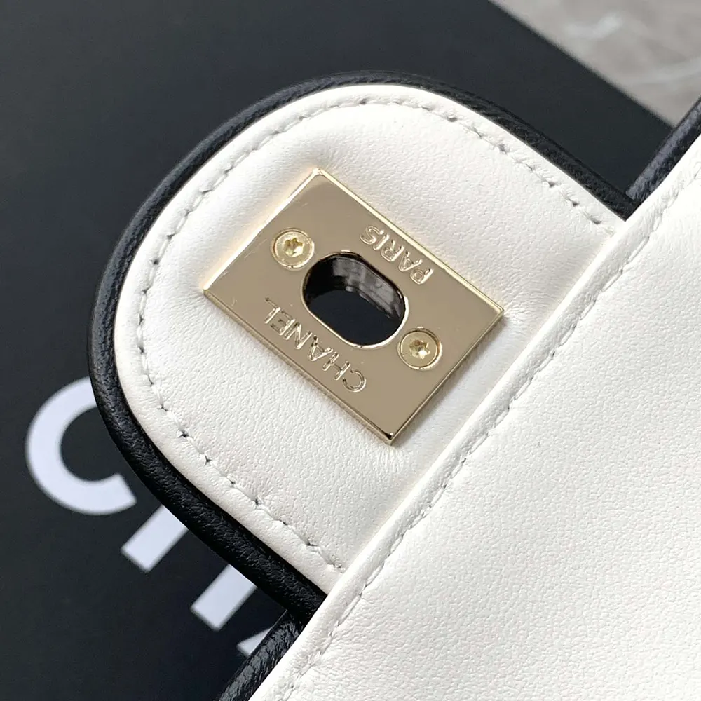 Chanel Women Mini Flap Bag Lambskin Gold Tone Metal AS5151
