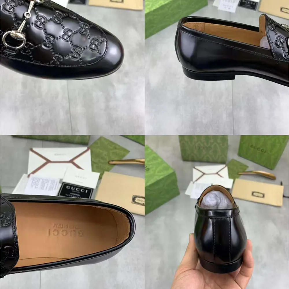 G*u*i men loafer with horsebit-black 798997aad7e1000