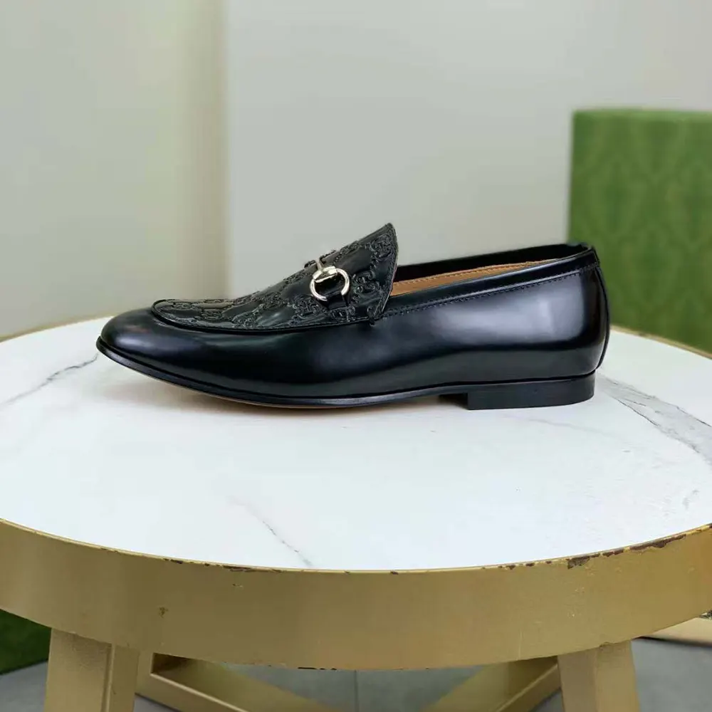 G*u*i men loafer with horsebit-black 798997aad7e1000