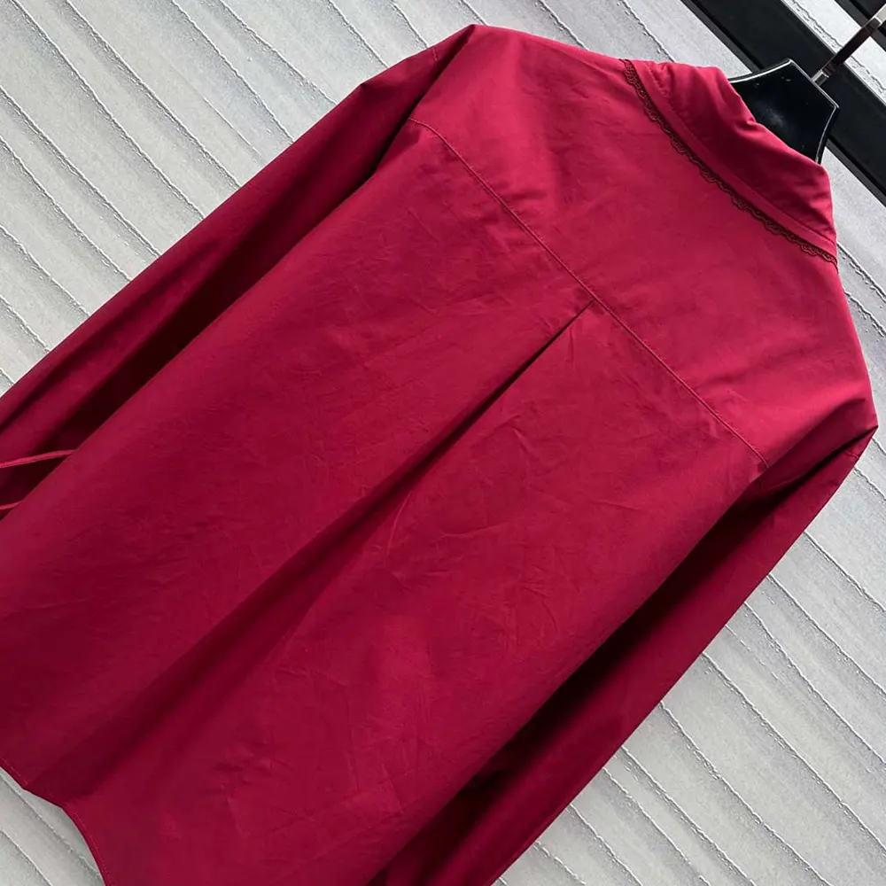 G*u*i women cotton poplin shirt with tie 830353z7adr6052