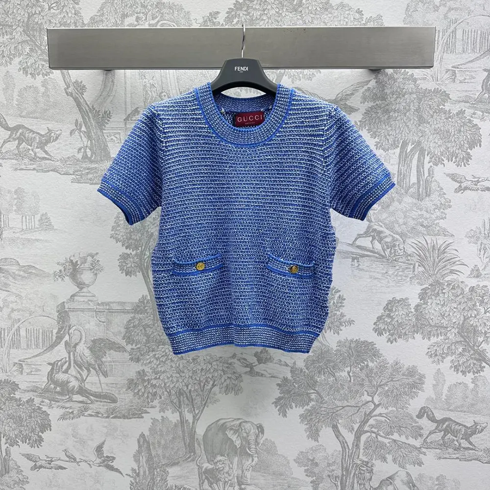 G*u*i women fine cotton crewneck top 818647xkens4179