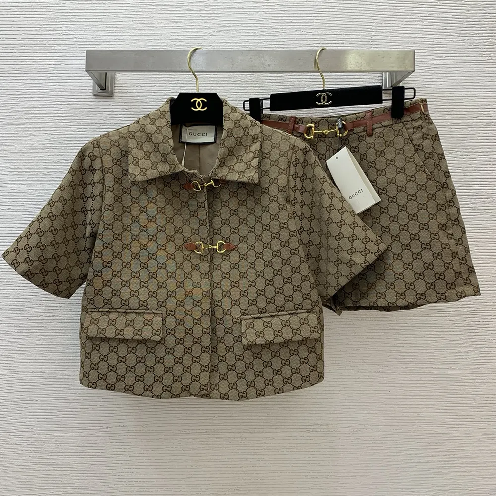 G*u*i women gg canvas jacket with horsebit 820434z8bzf2580