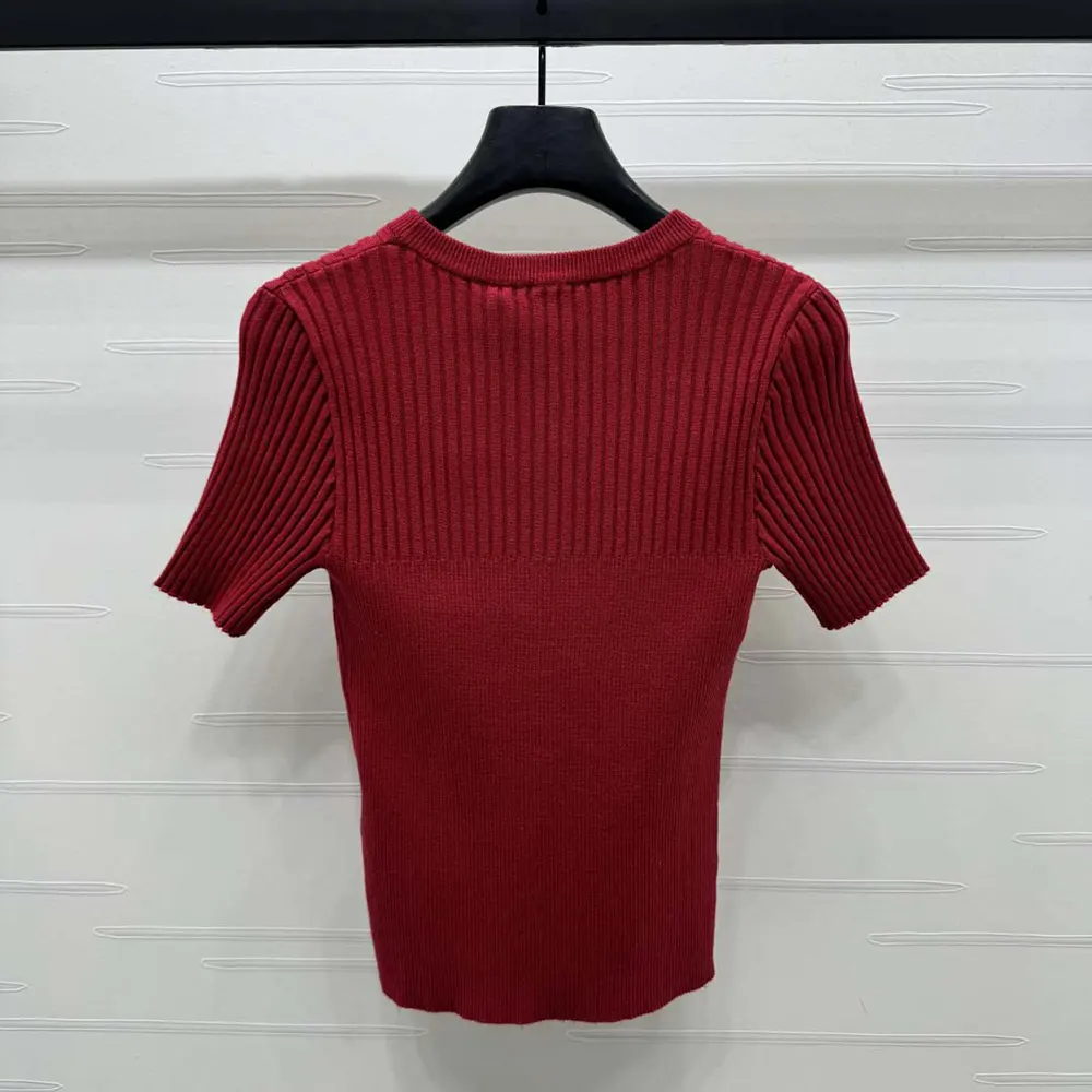 G*u*i women rib fabric top with intarsia 829857xkev26320