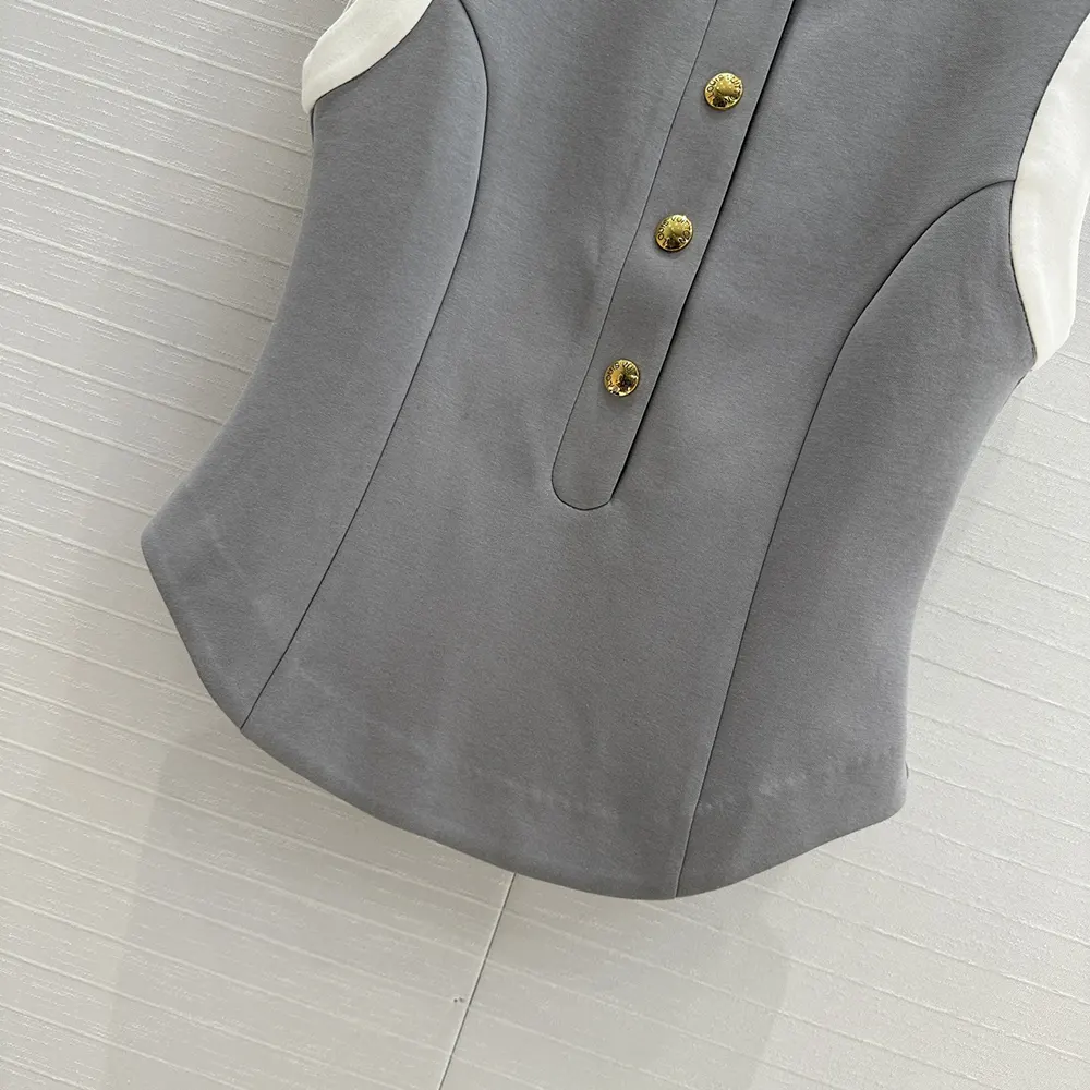 Louis Vuitton LV Women Technical Jersey Color-Block Peplum Top
